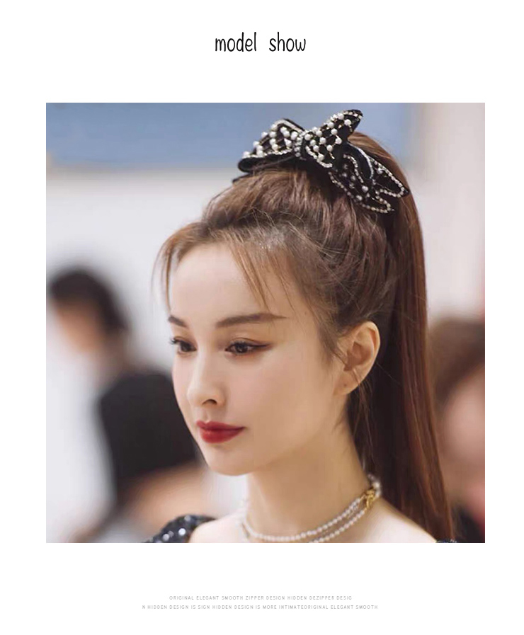 Kẹp Tóc Hình Nơ Đính Ngọc Trai Xinh Xắn Cho Nữ