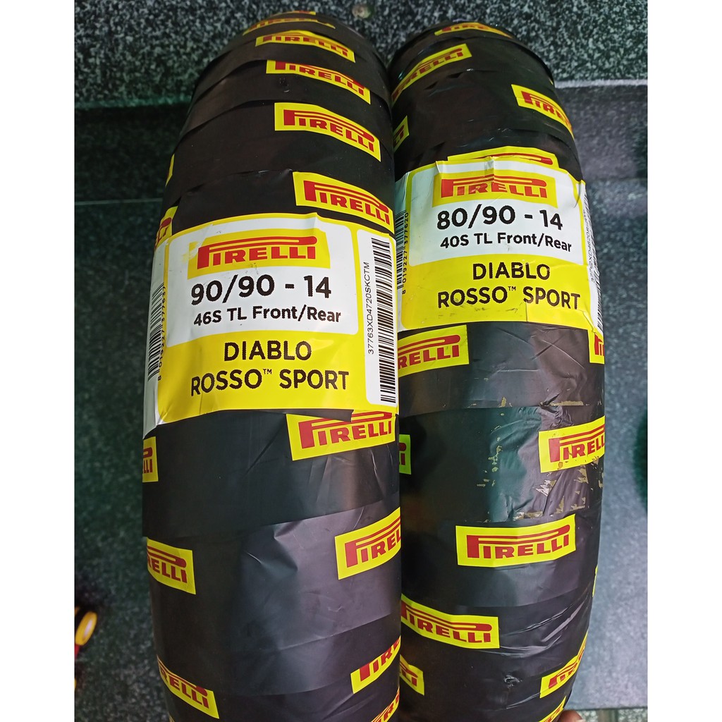Cặp Lốp Pirelli Rosso Sport cho Honda Airblade, Vario, Janus