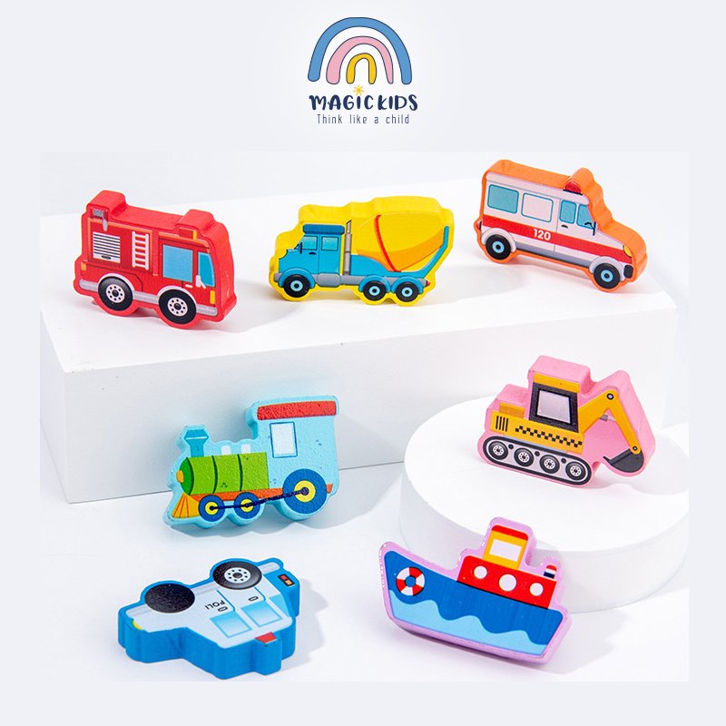 Bộ đồ chơi câu cá gỗ Magickids kèm chữ số hình học đồ chơi phát triển trí tuệ cho bé PK21005