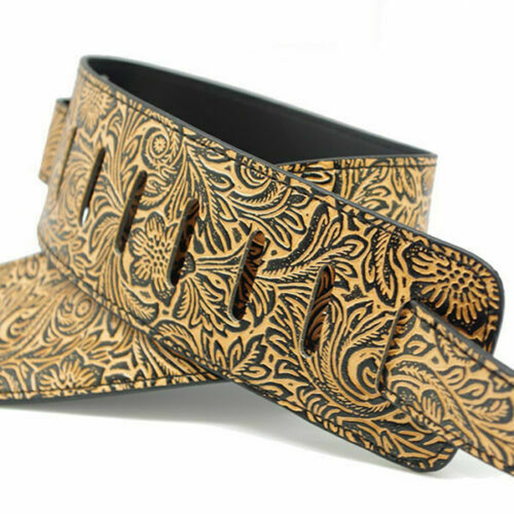 Dây đeo đàn guitar điện bằng da mềm họa tiết da rắn dập nổi bản rộng có thể điều chỉnh nhiều màu cổ điển tiện dụng