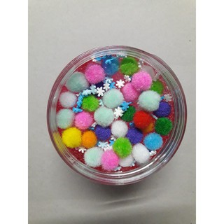 Hạt pompom - bỏng ngô - charm gỗ - trang trí slime