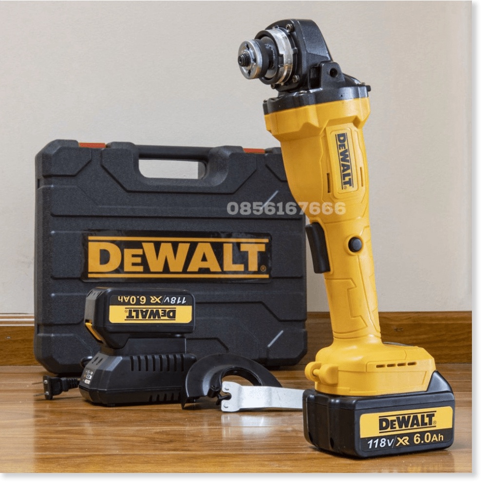 Máy mài pin DEWALT 118V 2 PIN không chổi than, Lõi Đồng - Máy mài Góc, Máy Cắt Đường kín