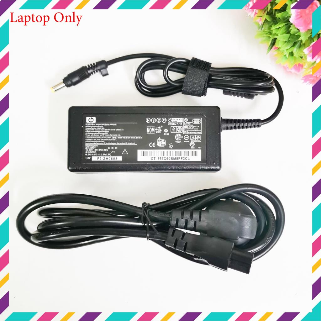 Sạc laptop HP 18.5V - 3.5A - 65W chân thường(vàng) loại tốt