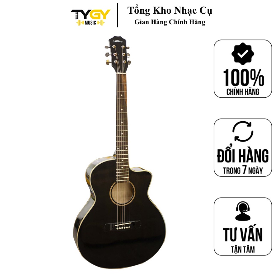 Đàn Guitar Acoustic Tập Chơi LuthierV-LVT70, Tặng Kèm Combo Phụ Kiện Tập Đàn