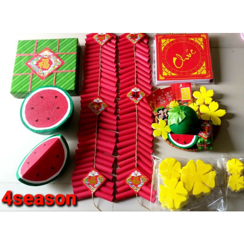 Dây pháo giấy giả treo tường trang trí