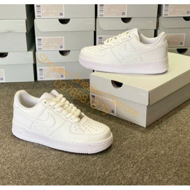 Giày Nike Air Force 1 Low 1' 07 Full White Nam/Nữ (M/W) [Auth - Chính Hãng - FullBox] Hình Ảnh Độc Quyền