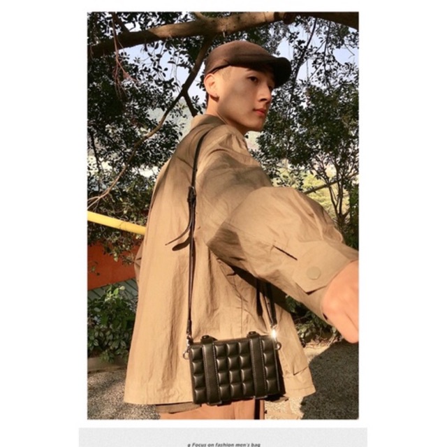 Túi da nam nữ đeo chéo hình hộp chữ nhật hoạ tiết ô vuông HÀNG CÓ SẴN | BigBuy360 - bigbuy360.vn