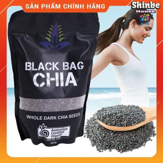 Hàng Chính Hãng ⚡GIÁ HỦY DIỆT⚡ Hạt Chia Úc Đen Black Bag 500g  Chất Lượng