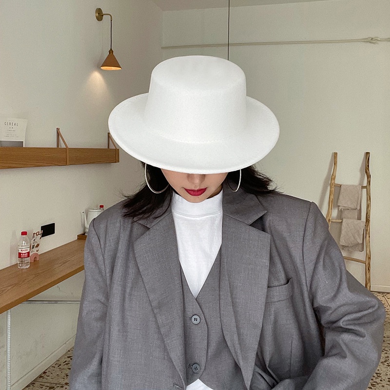 Mũ Nỉ Rộng Vành Nón Fedora Thời Trang Cho Nữ