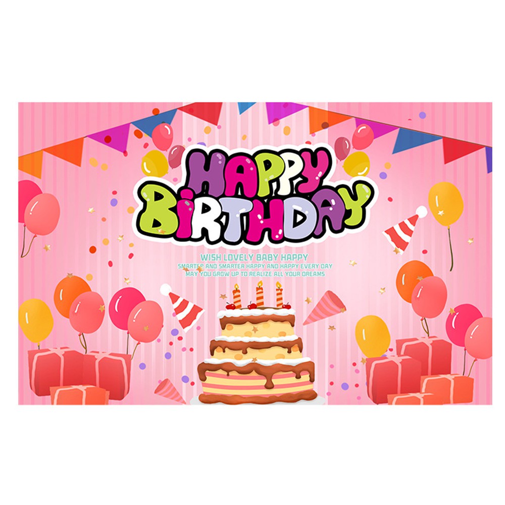 Banner chữ happy birthday trang trí bữa tiệc màu vàng đen đẹp mắt