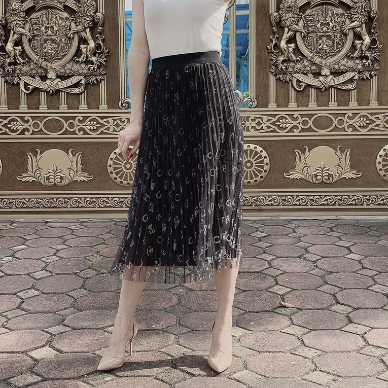 Chân Váy Xếp Ly Dáng Dài Họa Tiết Độc Đáo 2 Lớp Cao Cấp Freeship,Chân váy Nữ Thời Trang Đi Biển 2 Màu Mới Của Hè 2021 | BigBuy360 - bigbuy360.vn