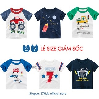 (Lẻ size) Áo thun cộc tay bé trai 27KIDS