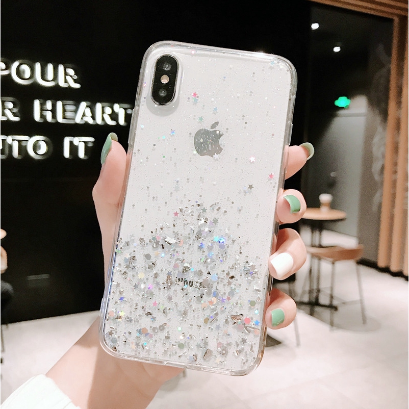 Ốp điện thoại cứng đính sequin cho SAMSUNG A10 A20 A30 A50 A50S A30S A70 A21S A51 A71 A11 M11 A10S A20S