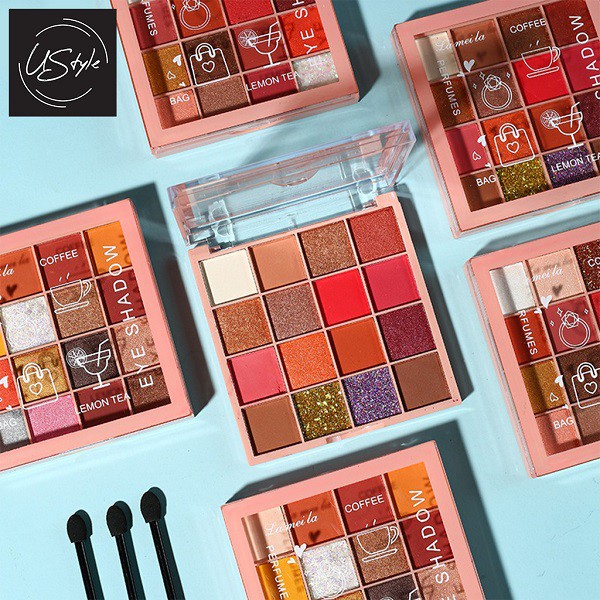 (Hàng Mới Về) Bảng Phấn Mắt Lameila 3043 16 Màu Sắc Hiệu Ứng Lì / Ánh Ngọc Trai Thời Trang