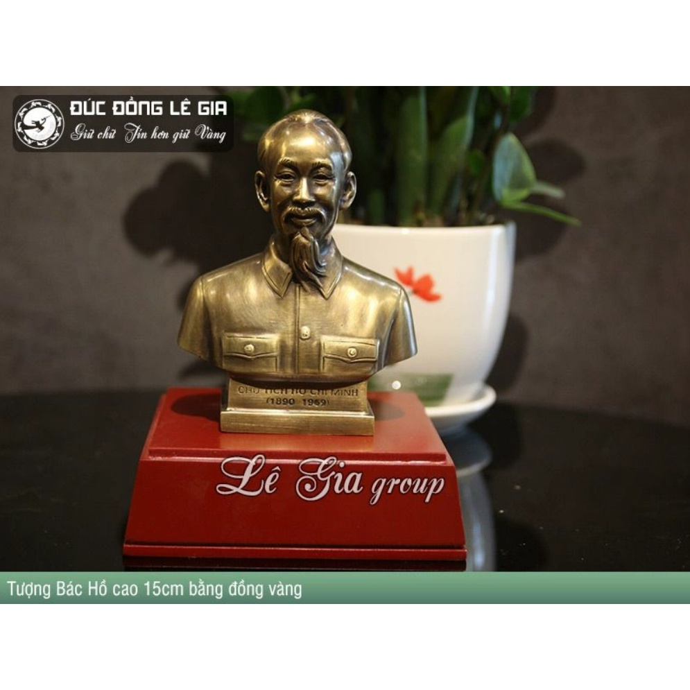 Tượng Bác Hồ cao 15cm bằng đồng