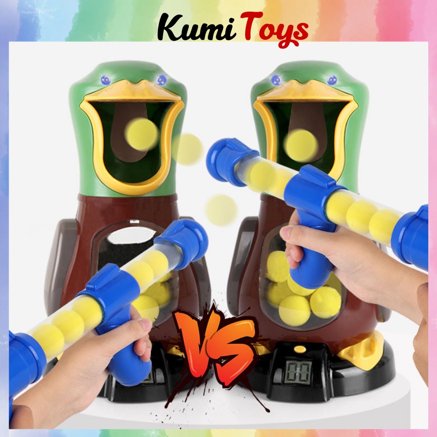 Đồ chơi vận động bắn bóng xốp hình vịt vui nhộn Kumi toys