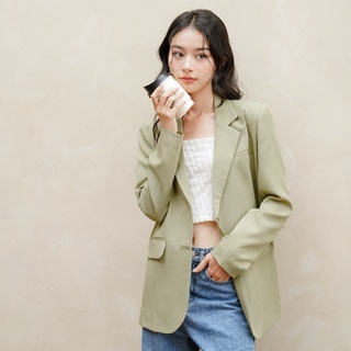 BLEUBIRD Áo khoác blazer vải sợi cotton BASIC BLAZER