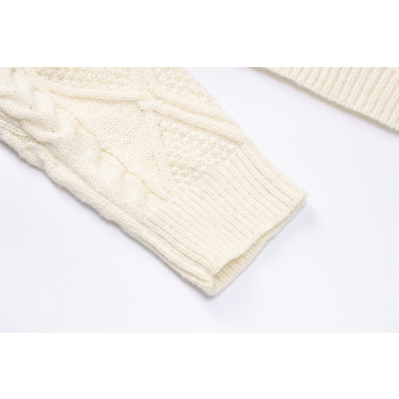 Áo Sweater Dệt Kim Tay Dài Cổ Tròn Dáng Rộng Thời Trang Cho Nữ