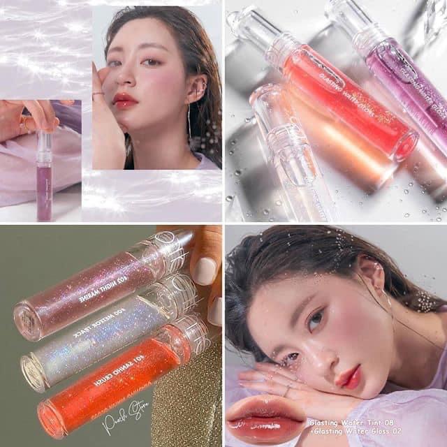 Son tint cho môi căng bóng mịn mượt Glasting Water Gloss Romand