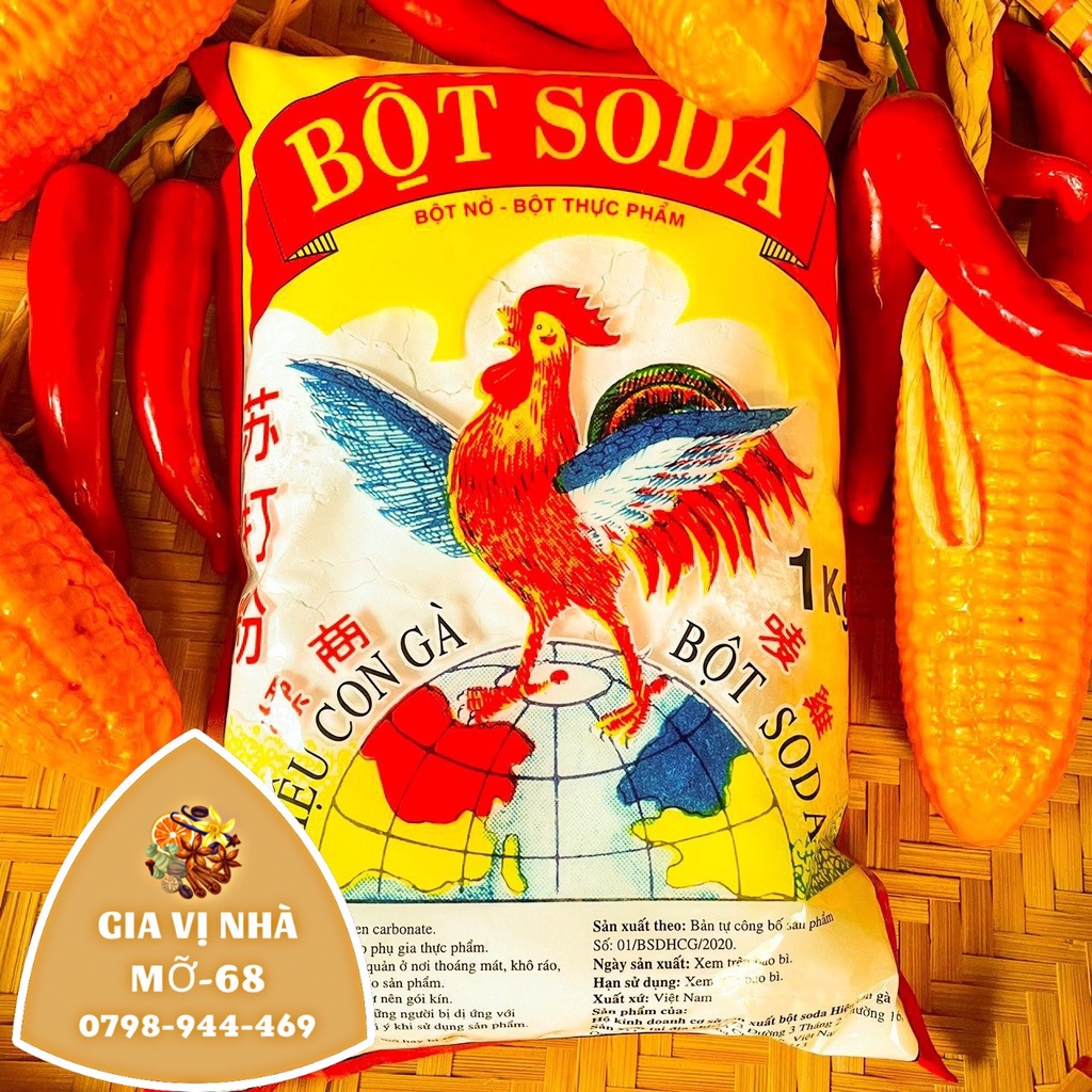 Bột soda muối hiệu Con Gà  gói  500gr- 1kg