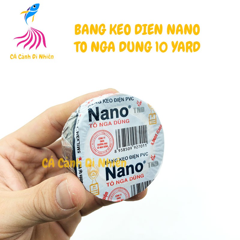 Băng keo điện Nano PVC Màu Đen Tô Nga Dũng 10 YARD