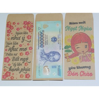 Combo bao Lì xì tết giấy đỏ: 100k/ 10 xấp/100 cái