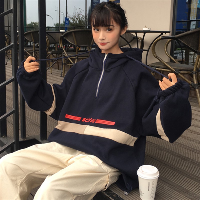 [Chất đẹp - mũ 2 lớp] Áo hoodie ulzzang nữ hàn quốc form rộng HD57 - Liti shop | BigBuy360 - bigbuy360.vn