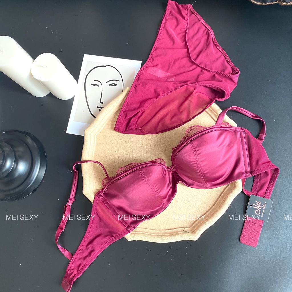 Bộ Đồ Lót Nữ Có Gọng Mút Mỏng Sexy Ren Lụa Satin Cao Cấp, Nâng Ngực Tự Nhiên Mềm Mại Thoáng Mát_LMSA | WebRaoVat - webraovat.net.vn