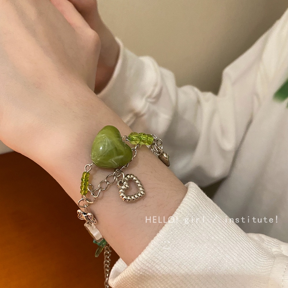 Vòng tay DODDER hạt gốm hình trái tim / đám mây / gấu cười dễ thương cho bạn thân