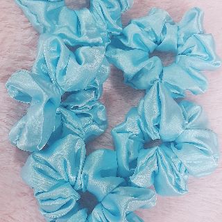 Dây cột tóc vải lụa scrunchies màu xinh xắn