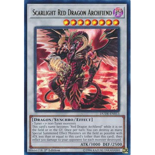[ Zare Yugioh ] Lá bài thẻ bài DUDE-EN013 - Scarlight Red Dragon Archfiend - Ultra Rare