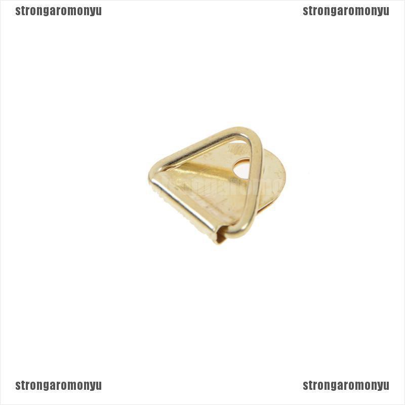 [STR] Set 20 Móc Treo Khung Ảnh Tam Giác Hình Chữ D Bằng Đồng Thau Màu Vàng Kim