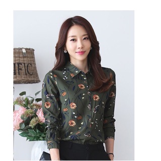Áo sơ mi công sở hoa ly ly size m l