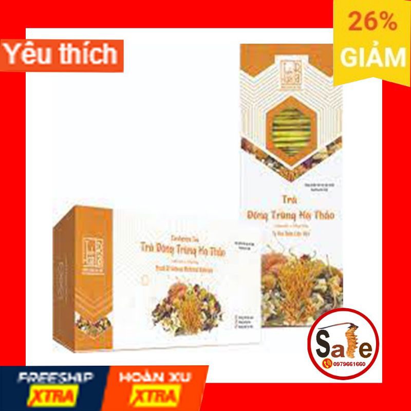 Tinh Hoa Trà - Trà Đông Trùng Hạ Thảo - Sale (hộp cam)