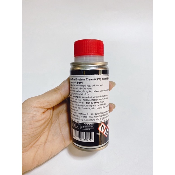 Dung dịch làm sạch hệ thống xăng, vệ sinh động cơ xe máy Bluechem chai 50ml