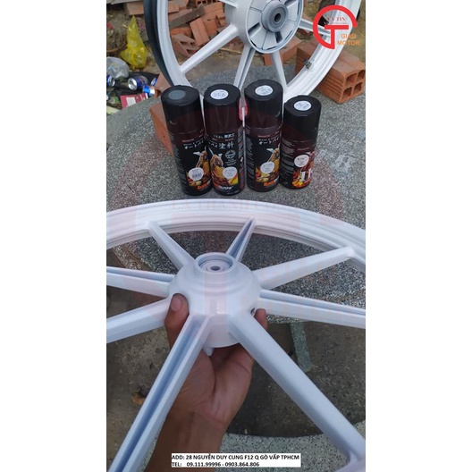 102 _ Chai sơn xịt sơn xe máy Samurai 102 màu trắng shop uy tín, giao nhanh