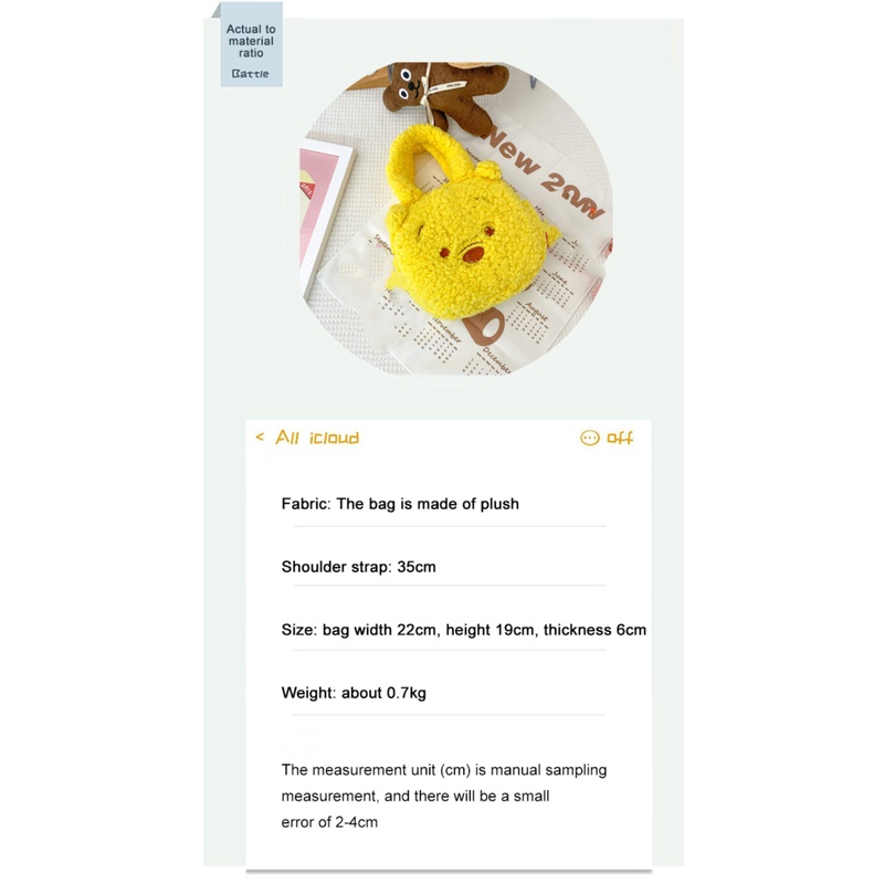 Túi Xách Mini Hình Gấu Dâu Tây Nhồi Bông Dễ Thương Cho Nữ ​Đồ chơi nhồi bông Hình Động Vật Envirosax