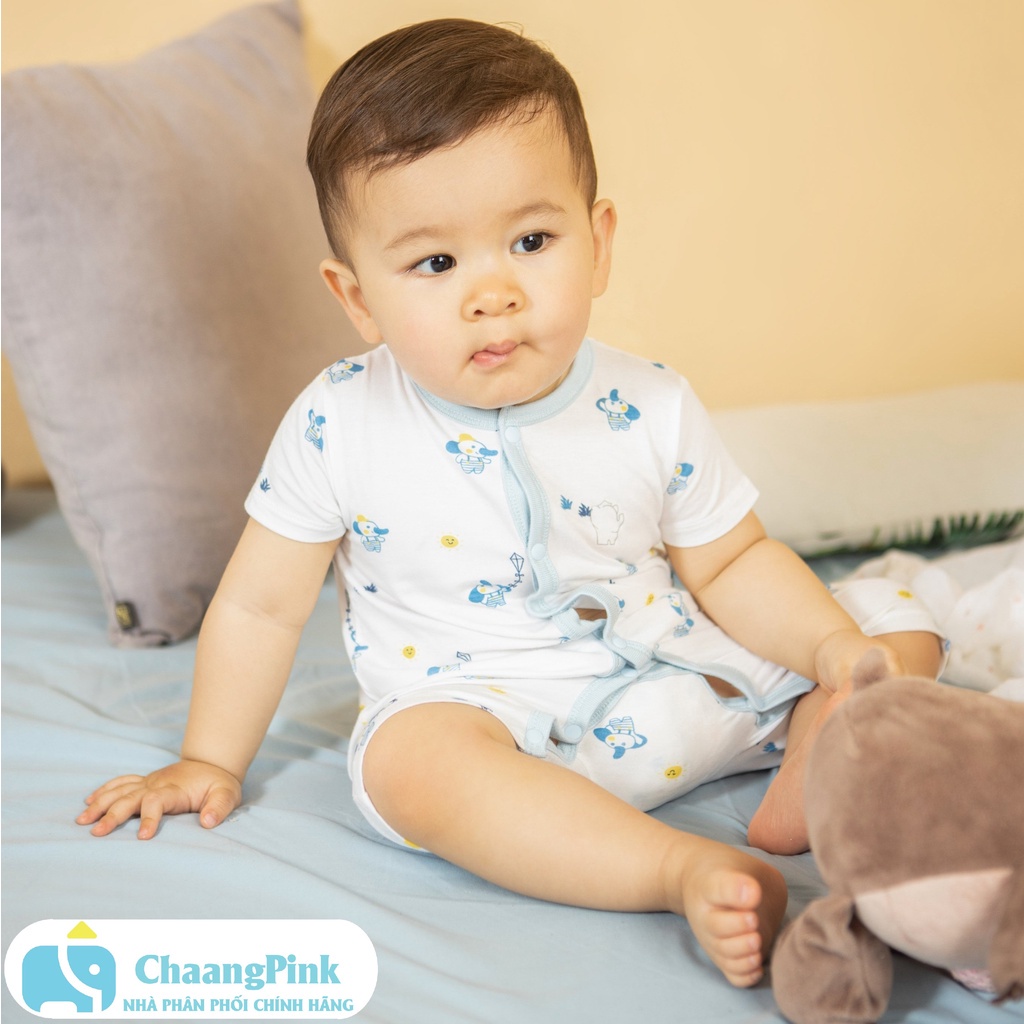 Bộ body cộc tay họa tiết Chaang cho bé