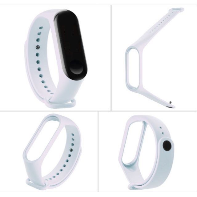 Đồng hồ Zmi-4 nhiều màu thay được dây cao su miband 3 4 mẫu nam nữ unisex cho trẻ em thể thao