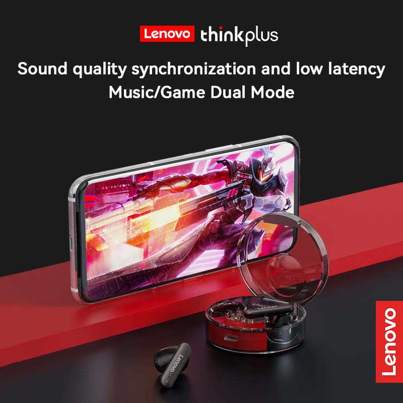 Tai nghe bluetooth Lenovo lp10 không dây với âm thanh kép bass giúp giảm tiếng ồn không thấm nước với micro 5.2