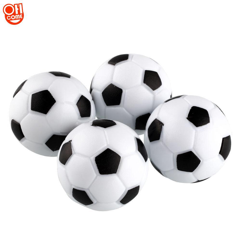 Set 4 quả bóng đá bằng nhựa 32mm màu đen + trắng