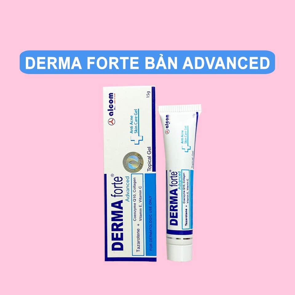 Derma Forte Gel kem giảm mụn trứng cá ngừa thâm mờ sẹo 15g