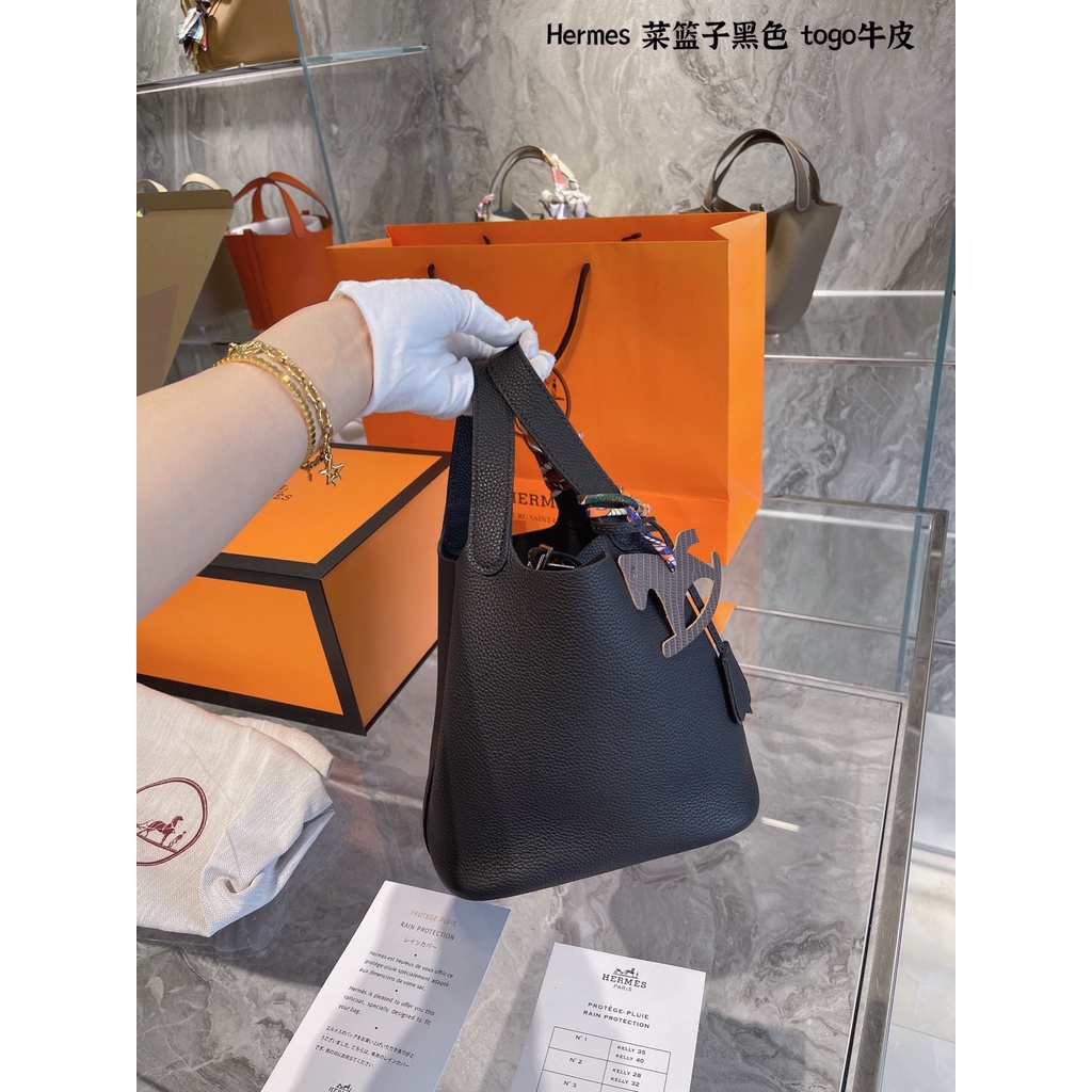 Siêu Phẩm Túi Her.mes Pi.cotin Size 18cm Full Màu đen