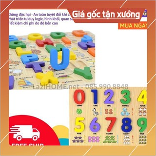 [GÍA GỐC TẬN XƯỞNG]  do choi tre em, đồ chơi trẻ em BẢNG CHỮ CÁI GỖ Lazi HOME - Tặng kèm vòng đeo tay phong thủy trị giá