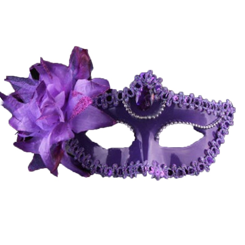 ✿ Mặt Nạ Hóa Trang Halloween Đính Lông Vũ