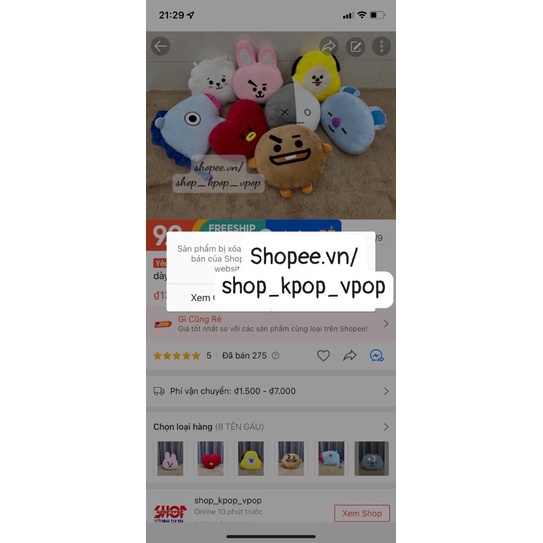 Gấu bông BT21 Handmade Size lớn dày bông chất lượng ảnh thật