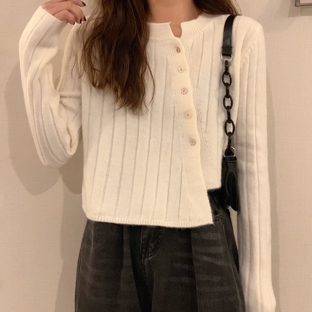 Áo cardigan dệt kim ZHELIHANGFEI tay dài thiết kế độc đáo thời trang cho nữ