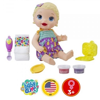 Búp bê Baby Alive bé Lily tập ăn dặm