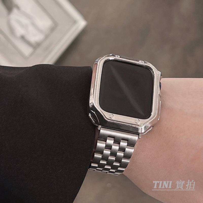 Dây Đeo Inox Cho Đồng Hồ Thông Minh For Apple Watch 7 6 SE 5/3/4/2 40 41 38 45mm 44mm