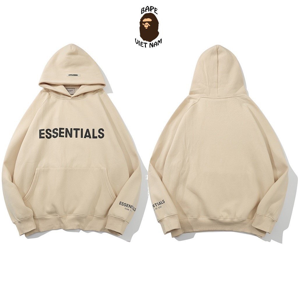 Áo Khoác Hoodie Nỉ DEECI Có Mũ Form RộngÁo Nỉ In Chữ ESSENTIALS Nhiều Màu Unisex Nam Nữ HD01